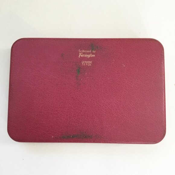 Vintage Farrington Red Texol Atomic Jewelry Box - Picture 5 of 6